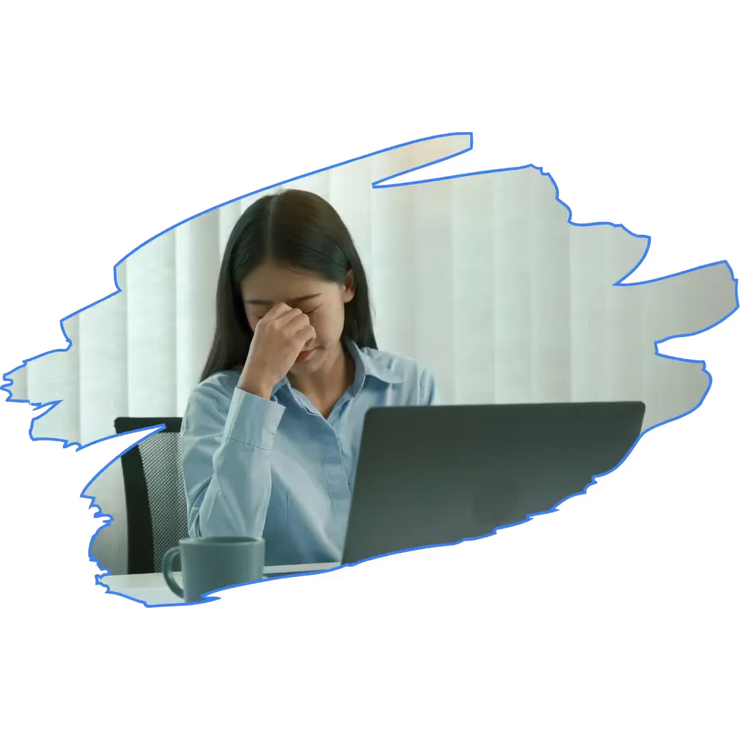 Cliente estressado com o atendimento